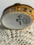 Limoges Fruit Basket Trinket Box Peint Main France