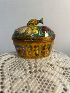 Limoges Fruit Basket Trinket Box Peint Main France