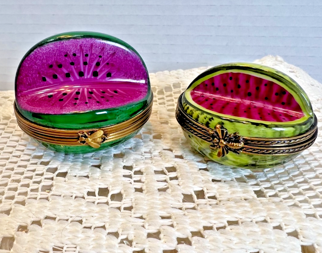 Limoges "Watermelon duo" Trinket boxes