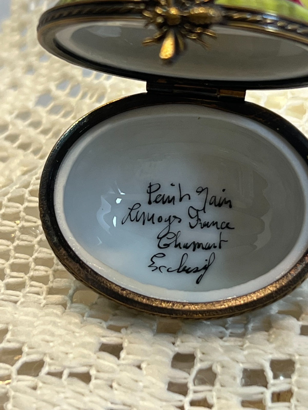 Limoges - Larger Watermelon - Trinket box - signed