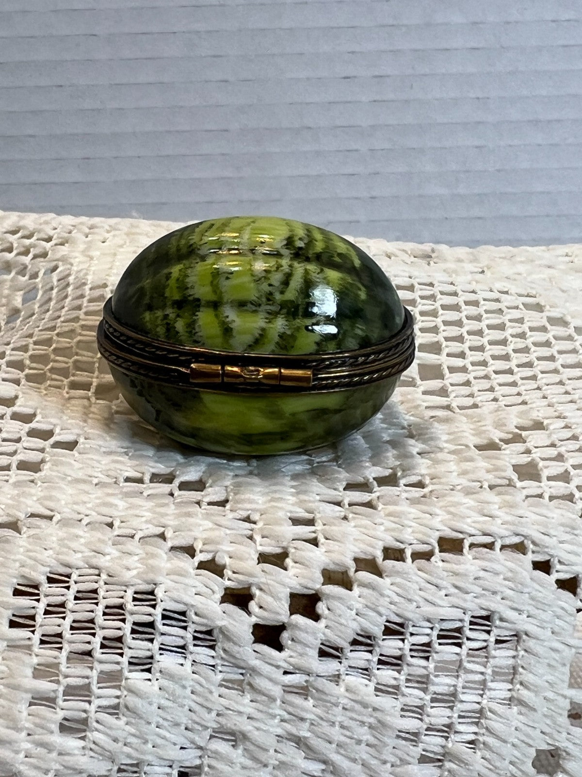 Limoges - Larger Watermelon - Trinket box - signed