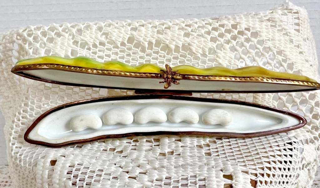 Limoges String Bean Trinket Box