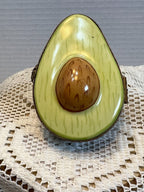 Limoges gorgeous Avocado trinket box - Signed.