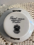Limoges cheese plate trinket box damaged