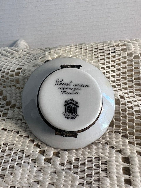 Limoges cheese plate trinket box damaged