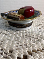 Limoges cheese plate trinket box damaged