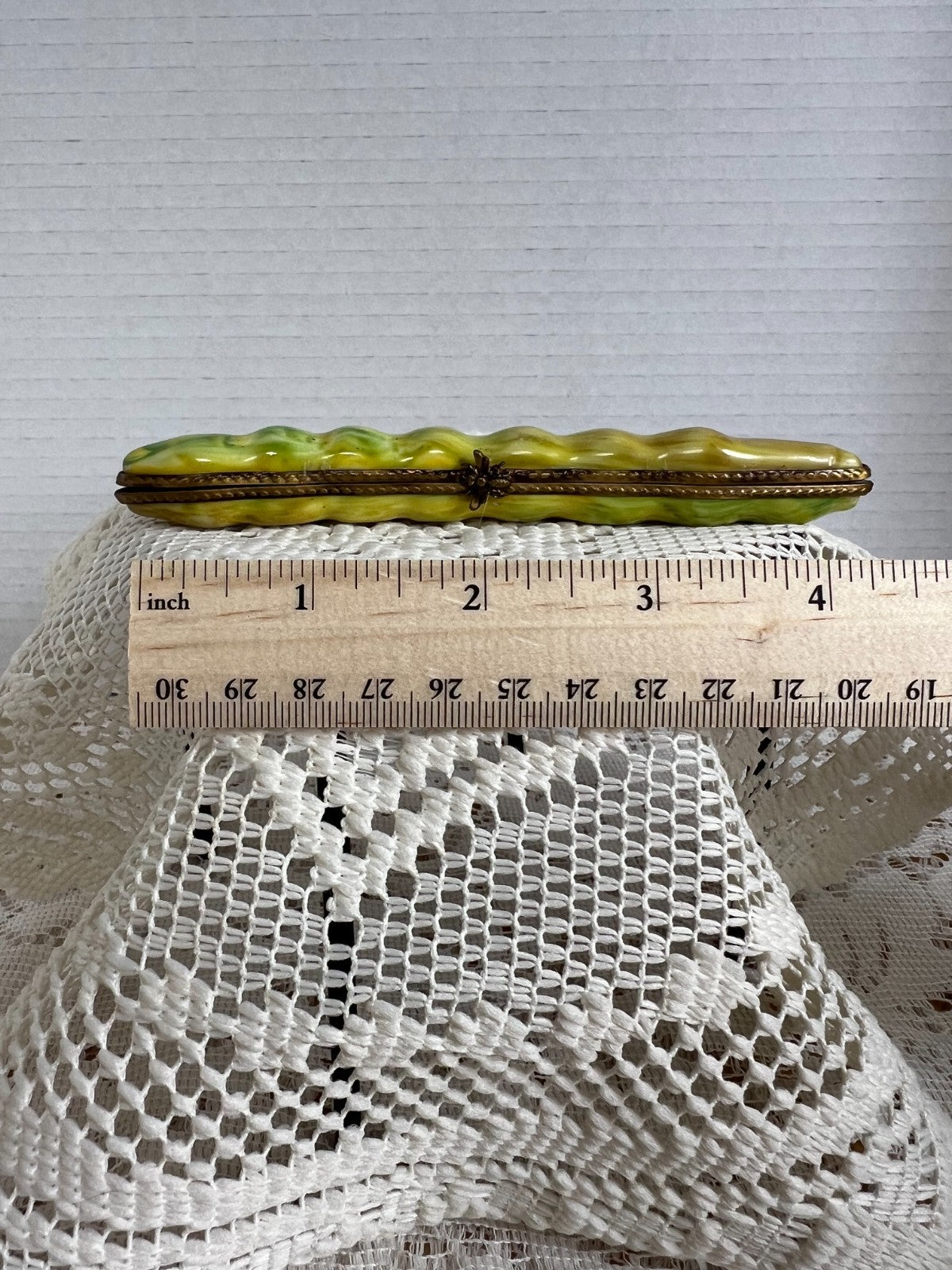 Limoges String Bean Trinket Box