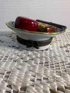 Limoges cheese plate trinket box damaged