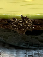 Limoges gorgeous Avocado trinket box - Signed.