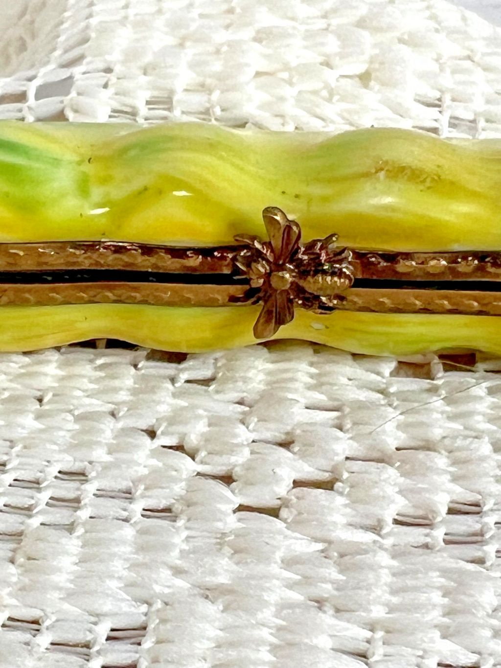 Limoges String Bean Trinket Box