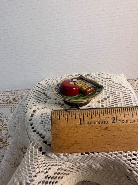 Limoges cheese plate trinket box damaged