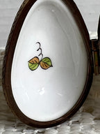 Limoges  trinket box small Avacado