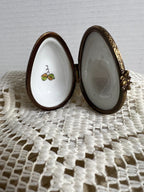 Limoges  trinket box small Avacado