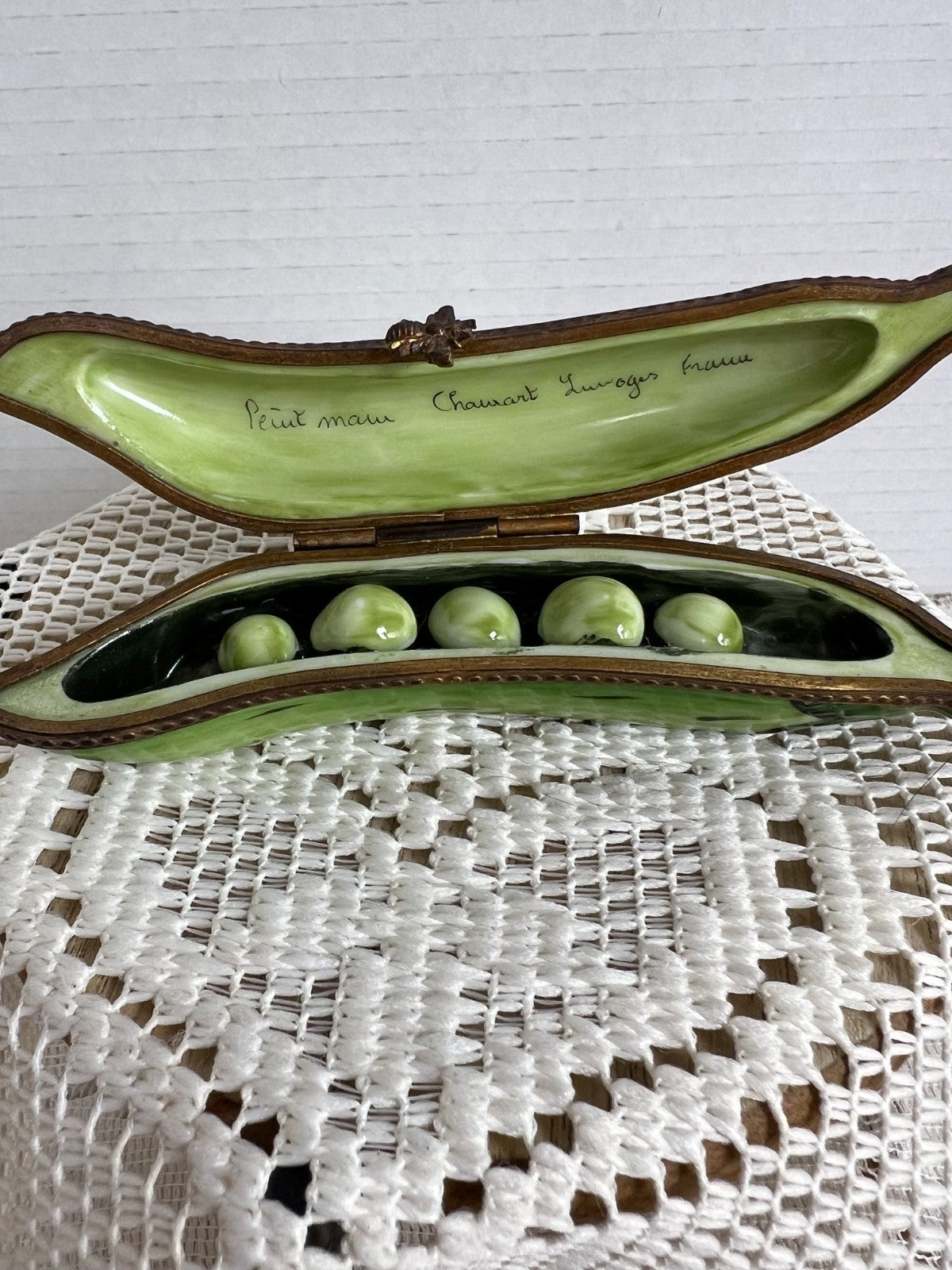 Limoges Trinket Box - Peas in a Pod