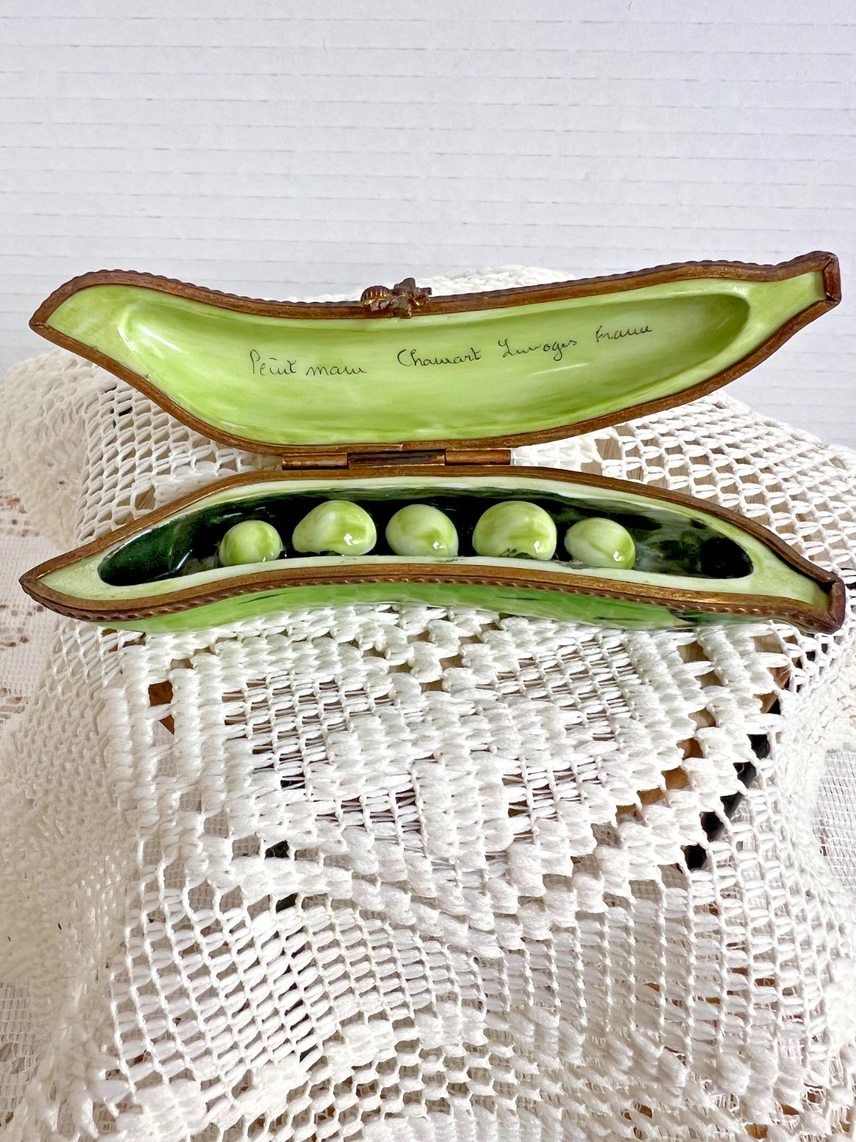 Limoges Trinket Box - Peas in a Pod