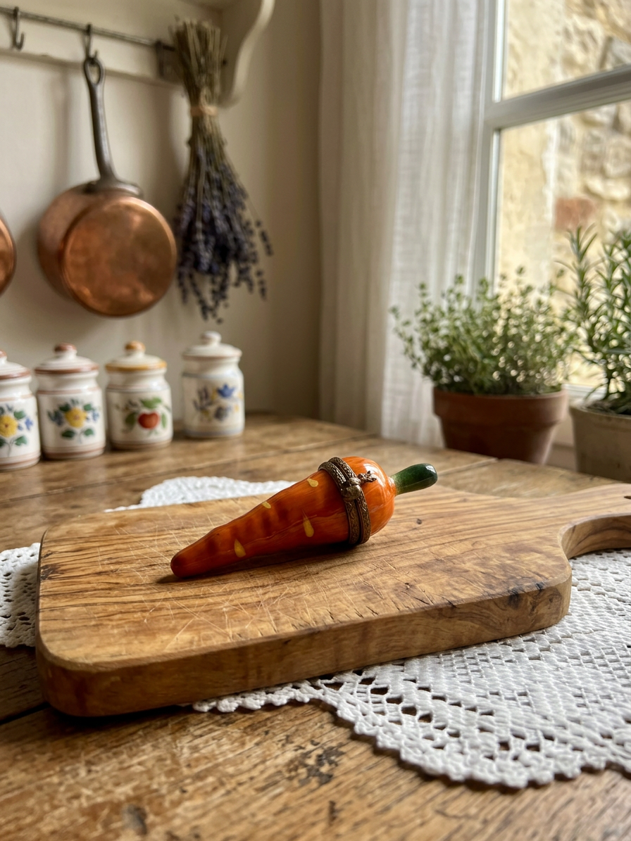 Limoges Dubarry mini Carrot trinket box - darling