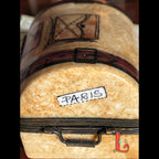 Vintage Parry Vieille Limoges France suitcase trinket box, hand painted New York Paris travel trunk