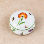 Tiffany & Co. Limoges France Tiffany Garden poppy and butterfly porcelain trinket box