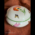 Tiffany & Co. Limoges France Tiffany Garden poppy and butterfly porcelain trinket box