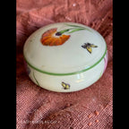 Tiffany & Co. Limoges France Tiffany Garden poppy and butterfly porcelain trinket box