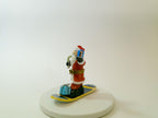 La Gloriette Limoges snowboarding Santa, hand painted French porcelain Christmas collectible