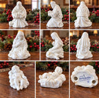1980s Avon Nativity 9-piece porcelain set, Holy Family, wise men, angels, Vintage Christmas