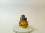 Artoria Limoges three stacked gifts trinket box, hand painted French porcelain Christmas collectible