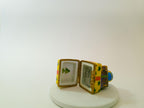 Artoria Limoges three stacked gifts trinket box, hand painted French porcelain Christmas collectible