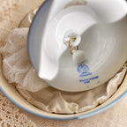 Herend hand-painted blue floral porcelain bell with gold trim, Hungary collectible