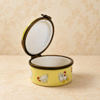Three French Hens Limoges trinket box, 12 Days of Christmas