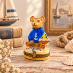 Rochard Limoges Sailor Teddy Bear Trinket Box