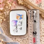 Limoges France Dents de Lait tooth fairy keepsake box, mouse and balloon porcelain trinket box