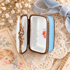 Limoges France Dents de Lait tooth fairy keepsake box, mouse and balloon porcelain trinket box