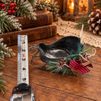 Rustic Christmas Collection, twig bird wreath, miniature black metal sleigh and star ornament