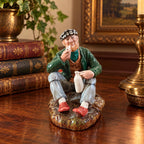 Royal Doulton The Wayfarer HN 2362 porcelain figurine, English character collectible, seated pipe smoker