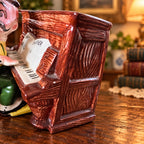 Retro ceramic piano player musical coin bank, Put Another Nickel In, Hand-painted novelty collectible