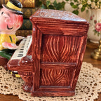 Retro ceramic piano player musical coin bank, Put Another Nickel In, Hand-painted novelty collectible