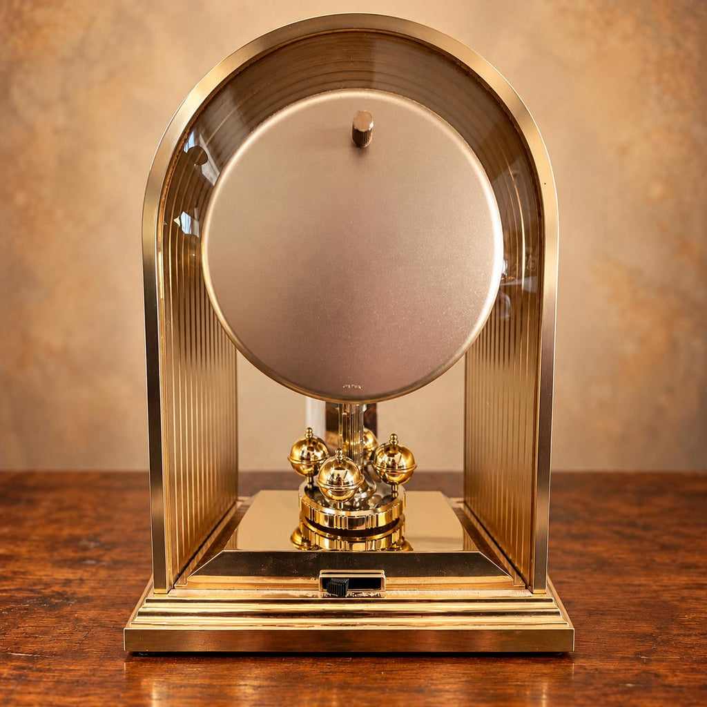 Seiko quartz anniversary mantel clock with gold-tone arch