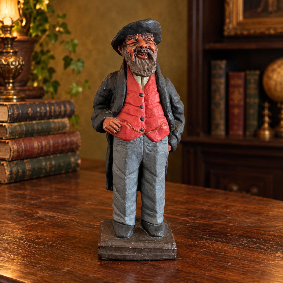 Fiddler on the Roof Judaica figurine, Sam Bernardi Tevya folk art sculpture, numbered special edition