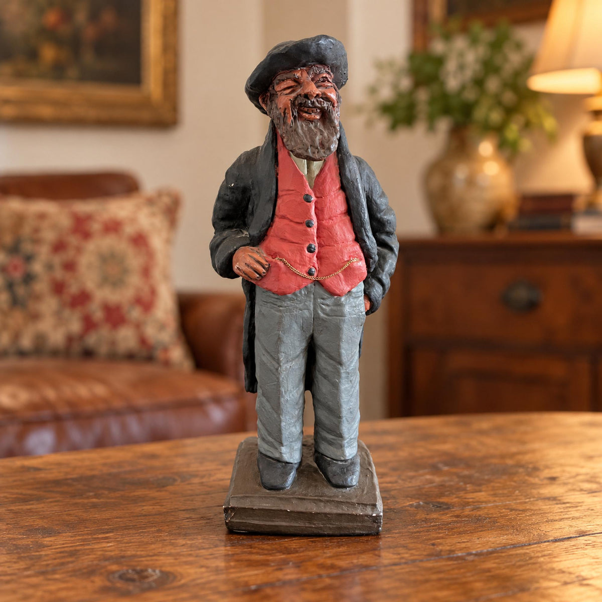 Fiddler on the Roof Judaica figurine, Sam Bernardi Tevya folk art sculpture, numbered special edition