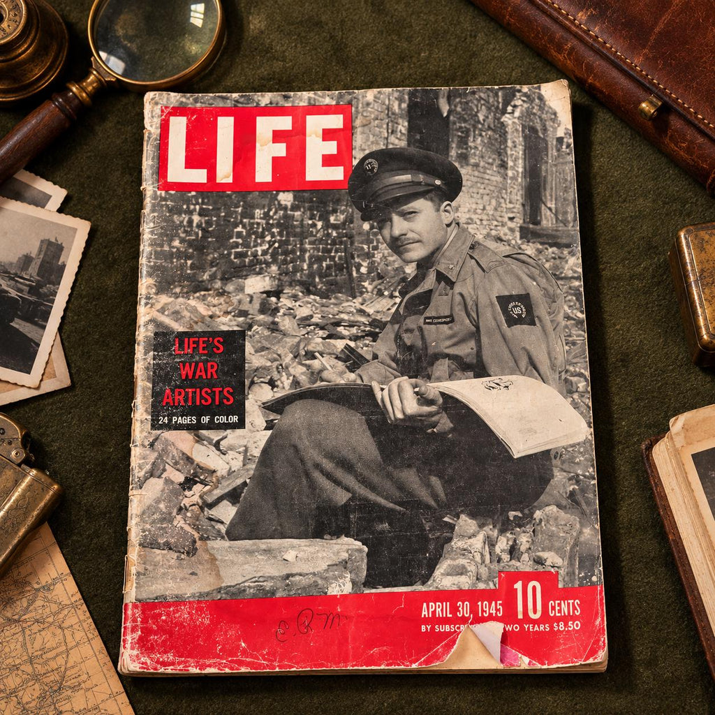 Vintage LIFE magazine April 30, 1945, Life's War Artists WWII historical issue