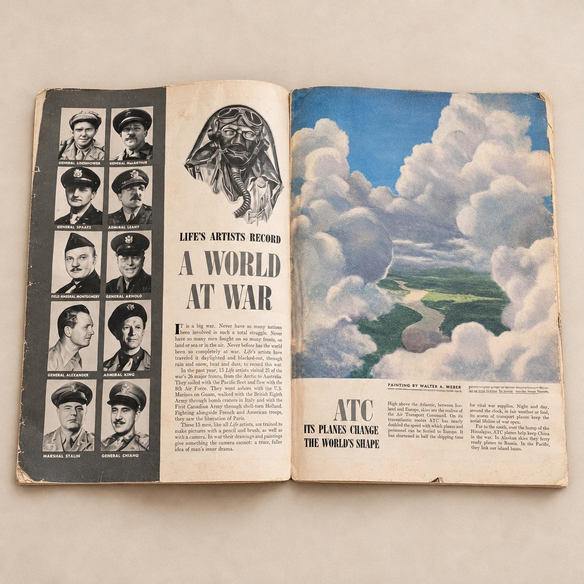 Vintage LIFE magazine April 30, 1945, Life's War Artists WWII historical issue
