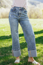 Elia Cuffed Straight Loose Jeans
