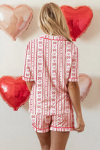 Reese - Bow Heart & Ribbon Short Pajama Set