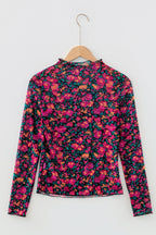 Leona Sleeve Mock top Long Sleeve Top