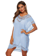 Bohemian Crochet Trim Beach Cover Up Dress - Embrace Boho Chic Style