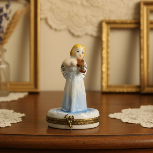 Angel with Violin Limoges - LADYBIRD LAUGH