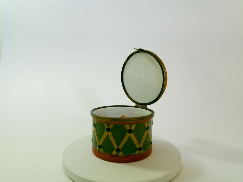 Baby Girl on Drum Limoges - LADYBIRD LAUGH