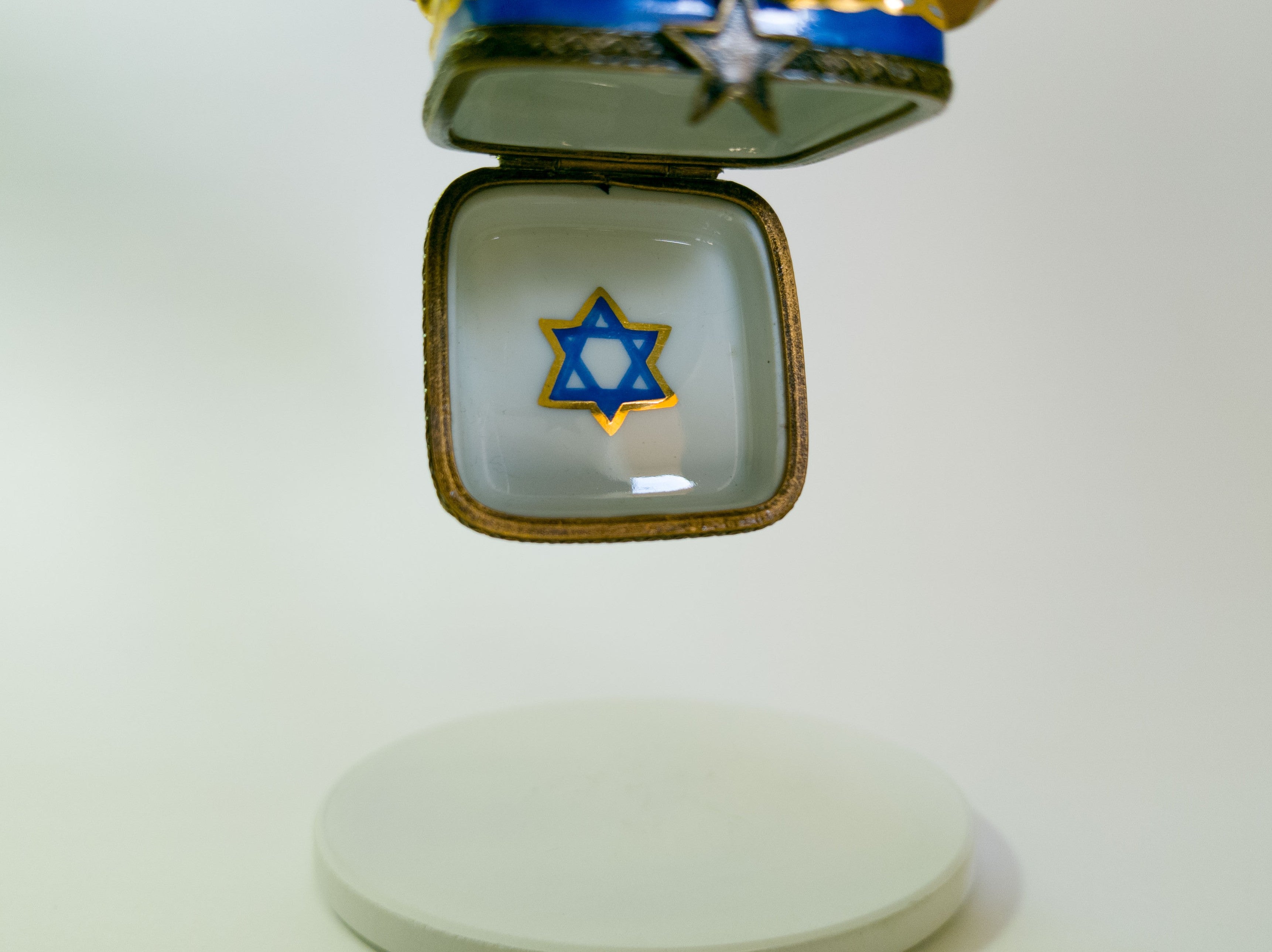 Blue and Gold Star of David Gift Limoges - LADYBIRD LAUGH