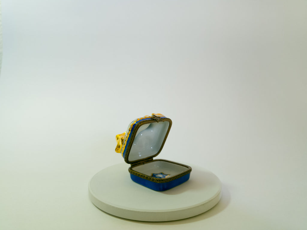 Blue and Gold Star of David Gift Limoges - LADYBIRD LAUGH